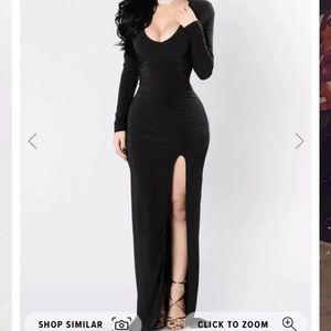 Fashion nova long dress with slit on side